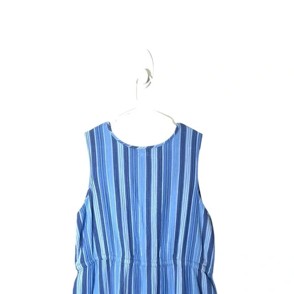 L.L. Bean Women's Cloud Gauze Midi Dress, Stripe - Picture 6 of 9